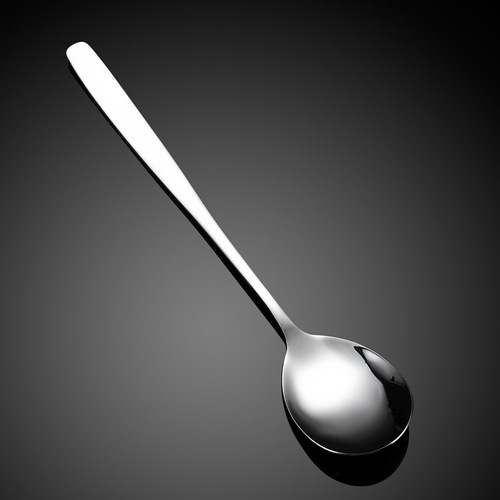 Jieyang 304 stainless steel spoon, high-looking long-handled large spoon, ice cream stirring dessert spoon, spoon