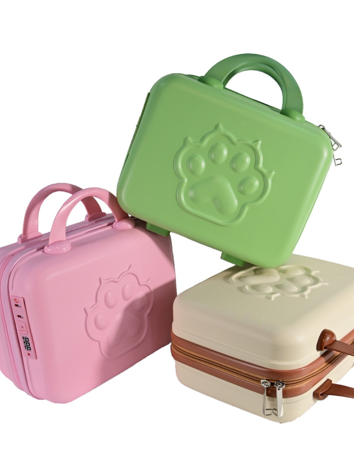 14 pulgadas maleta multifuncional oso bolsa de maquillaje de moda para mujeres bolsa de viaje de almacenamiento ligero