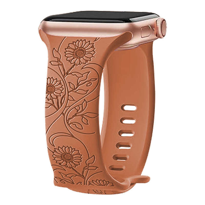 This is a patterned silicone waterproof strap suitable for the apple watch 9th generation Ultra smart sports watch undefined