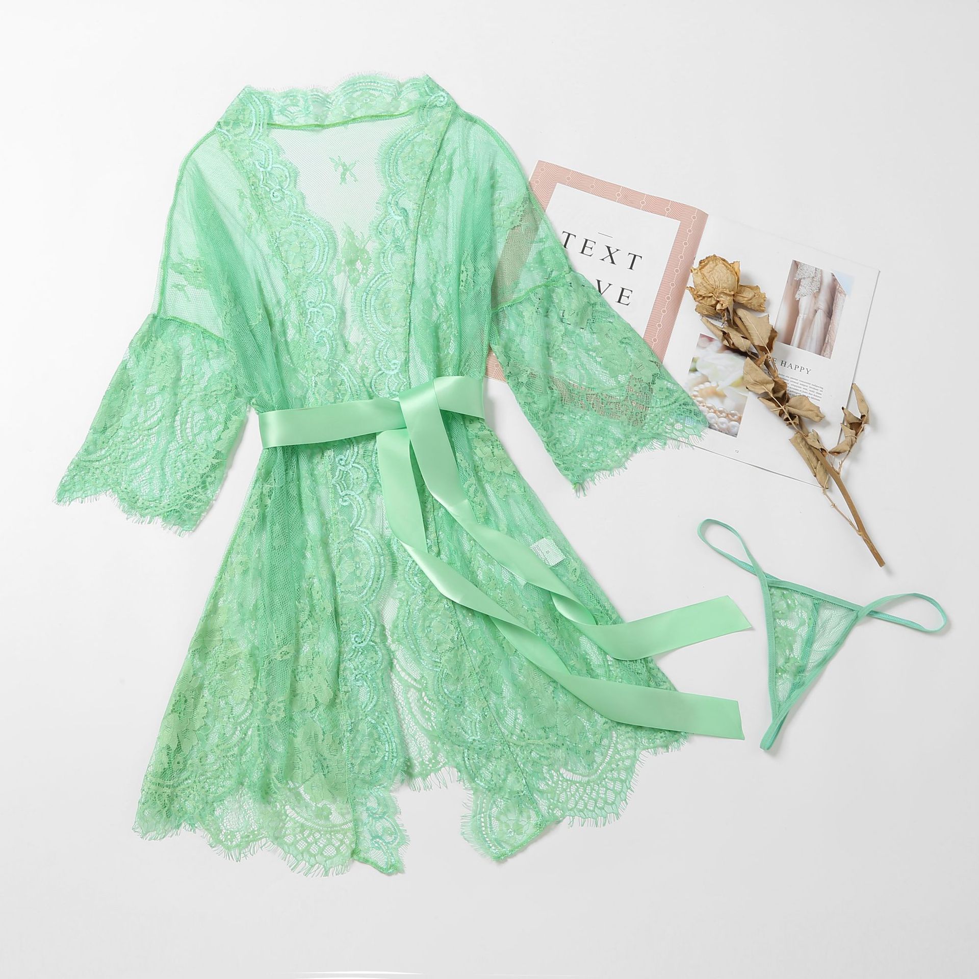 라이트 그린 (끈 포함) 재고 있음