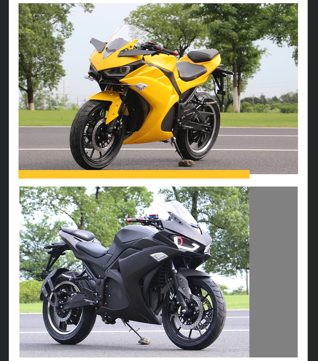 Electric Motorcycle Exports R3 Heavy-Duty Electric Motorcycle for Adults 72V Large Sports Car