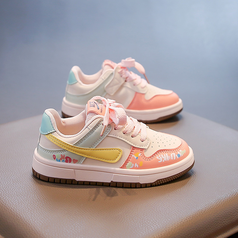 Modische Kinder-Sneaker für Mädchen – Weiche Slipper mit Klettverschluss (wasserabweisend, rutschfest, rosa/lila, Größen 26–37)_voghion.com