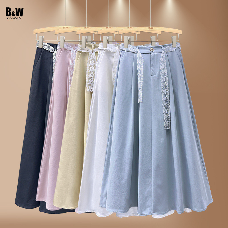 Lace spring design long skirt
