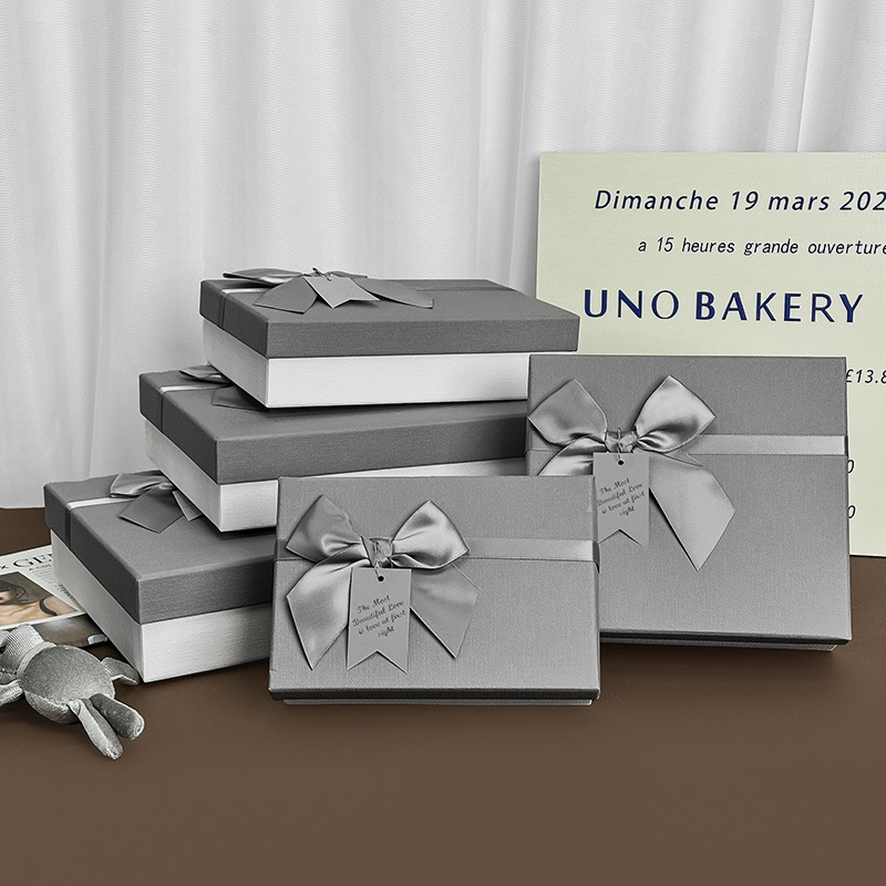 Caja de Regalo con Tapa de Nudo de Moño Estilo Cielo y Tierra, Caja de Embalaje para Cosméticos, Caja de Regalo para Bufandas, Caja de Regalo al por Mayor del Fabricante