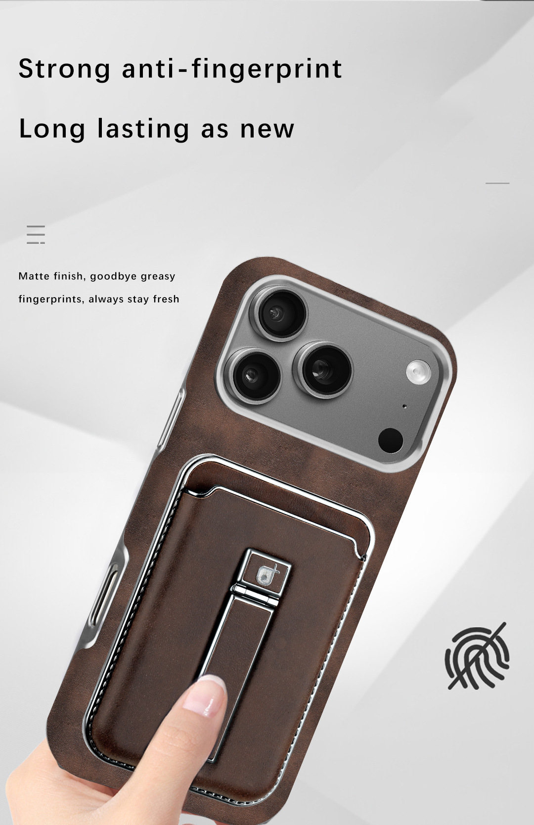 Ốp lưng da từ tính cao cấp có khe đựng thẻ cho iPhone 16/17 Pro Max — Mẫu thẻ hút từ tính [màu nâu thanh lịch], Mẫu thẻ hút từ tính [Moka nâu], Mẫu thẻ hút từ tính [đen quý phái], Mẫu thẻ hút từ tính [màu đỏ] chi tiết 12