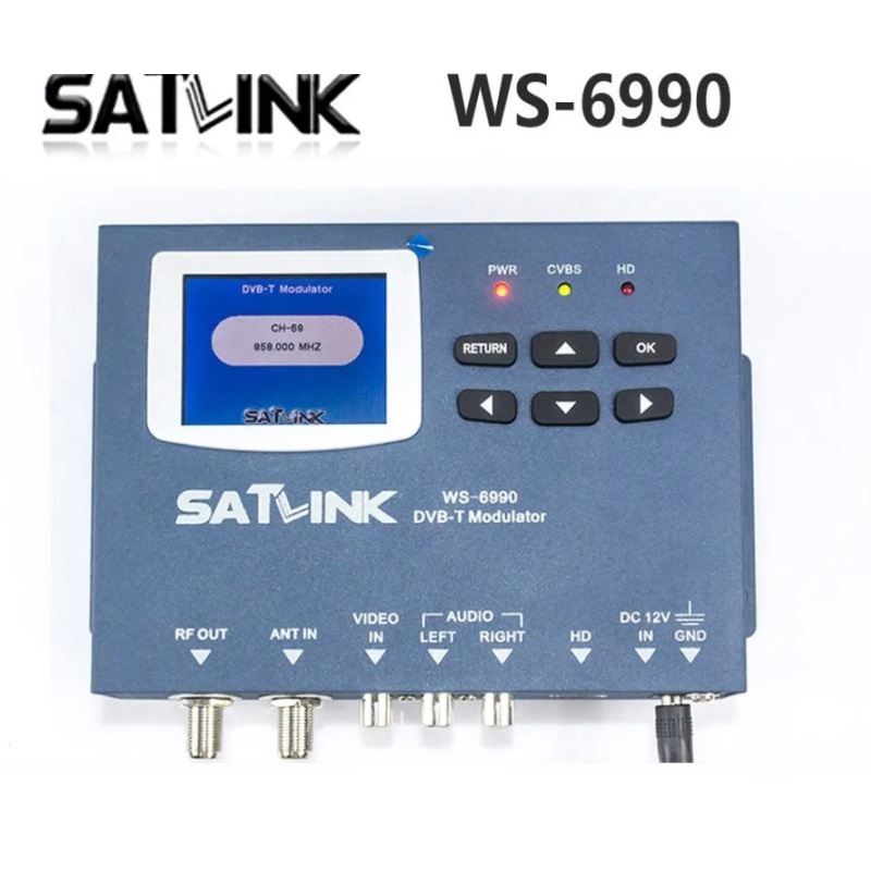 Satlink WS-6990 HDMI AV输入酒店数字有线电视单路DVB-T调制器