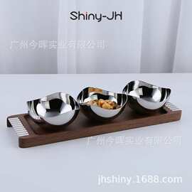 轻奢胡桃木干果盘家用茶几家用零食碗创意坚果盘茶托盘实用