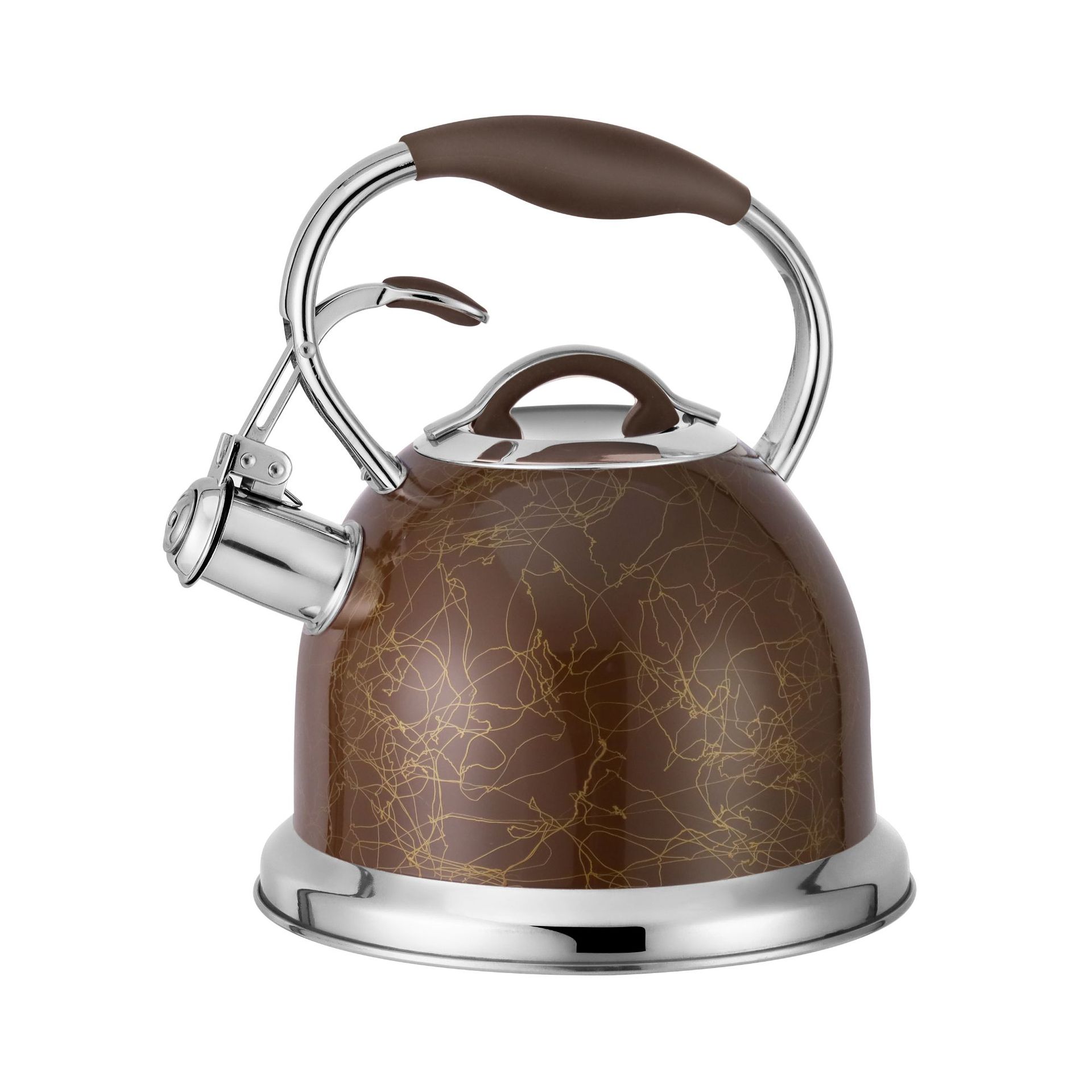 Fábrica de productos de hardware de acero inoxidable silbato hervidor de oro soporte personalizado logotipo de impresión