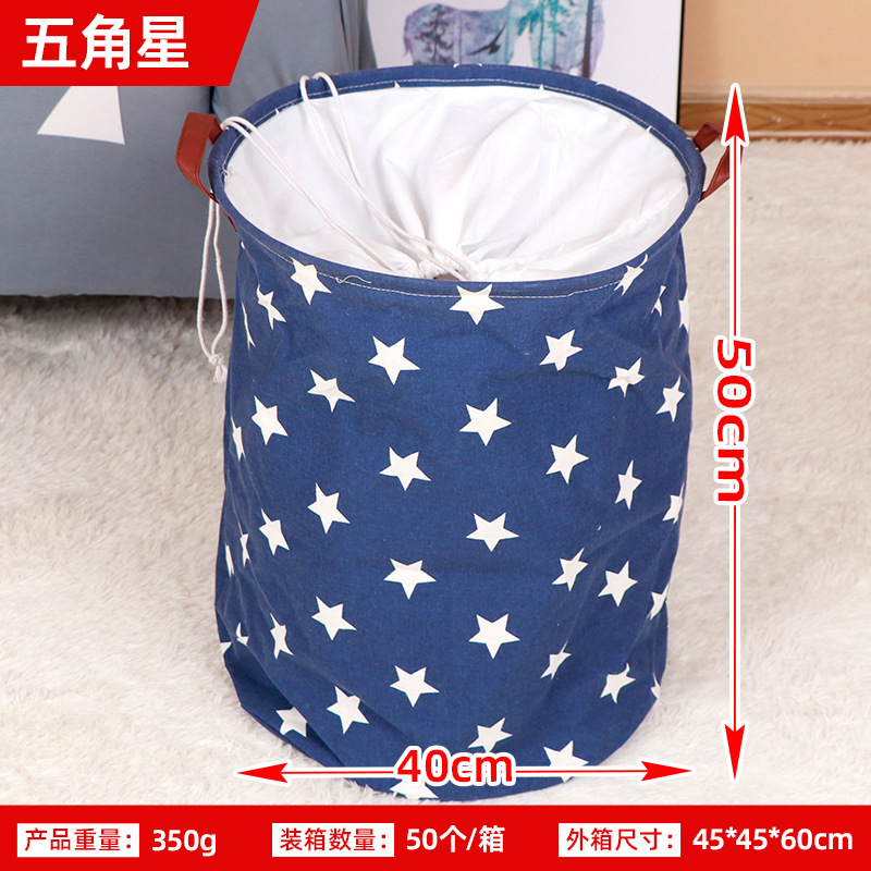 Comercio exterior Amazon tela con cordón cesta de lavandería doble ASA plegable cesta de lavandería diario cesta de almacenamiento
