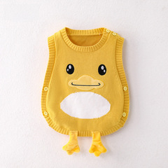 2023 New Baby Hooded Vest Cartoon Cute Little Duck