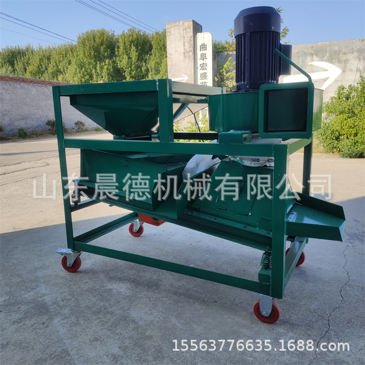 家用粮食清理筛 电动大豆杂质筛选双层玉米小麦去杂筛选机