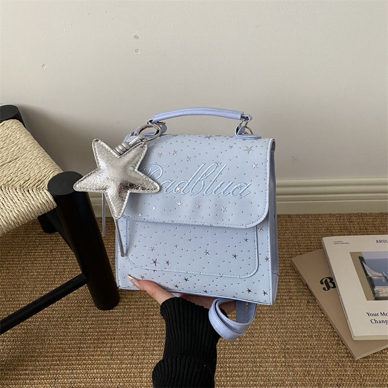 Mochila de moda coreana 2026 nuevo estilo coreano estilo académico letras versátiles bolso de hombro de mano