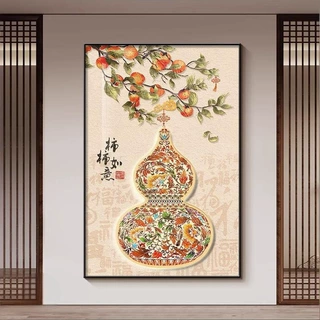 2026新年玄关葫芦挂画新中式装饰画客厅沙发背景墙过道卧室床头