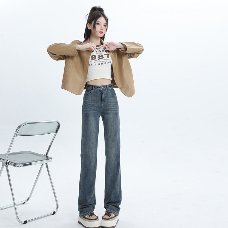 Retro elastic jeans