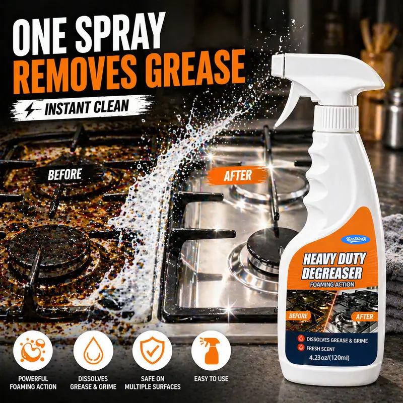 Kineshinex Heavy-Duty Degreaser Powerful Kitchen Oil Removal Spray Is Suitable for Stoves, Ovens, Range Hoods, Etc Kineshinex Heavy-Duty Degreaser Powerful Kitchen Oil Removal Spray Is Suitable for Stoves, Ovens, Range Hoods, Etc
