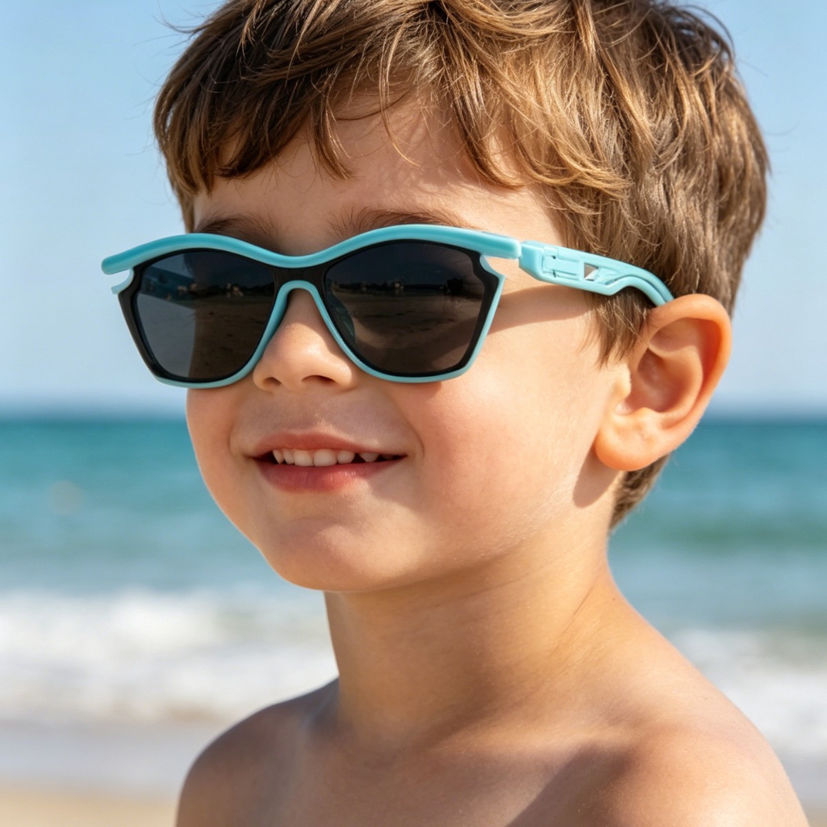 2024 nuevos niños al por mayor transfronterizos, gafas de sol al aire libre huecas geniales, gafas de sol lindas de alta gama para bebés