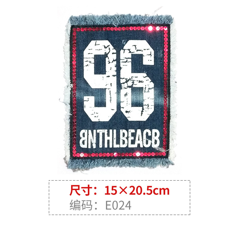 Denim pegatinas ropa de dibujos animados parche agujero parche de gran tamaño Denim pantalones rodilla codo pegatinas moda apliques Denim