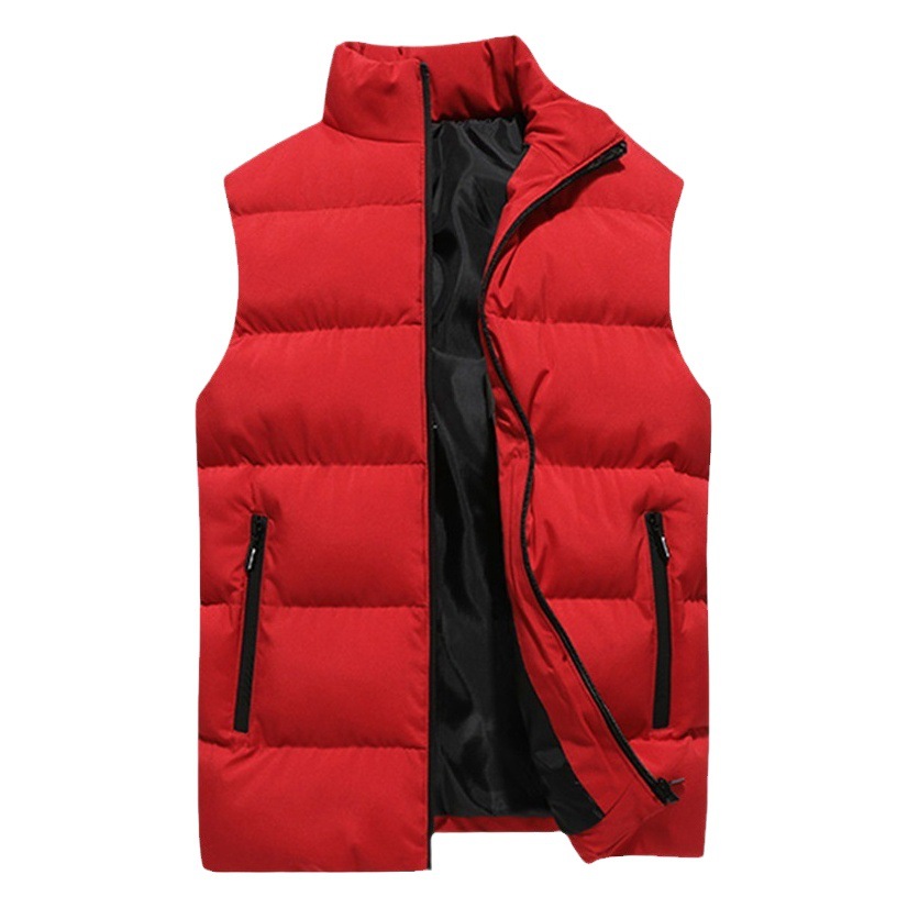 Extra grande tamaño abajo Chaleco de algodón hombres Otoño e Invierno gordo casual estilo coreano chaqueta caliente sin mangas chaleco moda