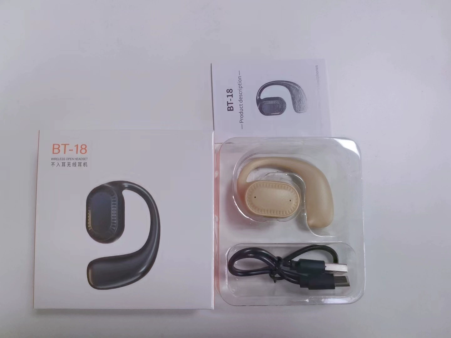 Кроссбордер беспроводной односторонний Bluetooth-гарнитура с большой мощностью без входа в уши для бега и вождения наушники Bluetooth 5.3