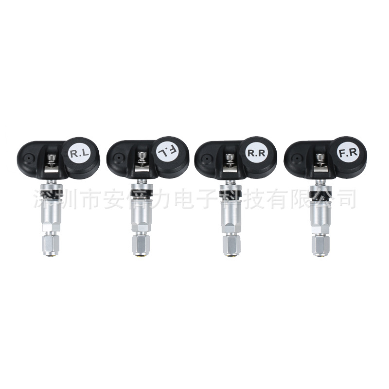 Solar-Powered Car Tire Pressure Detector Tpms with Built-In Real-Time Display of Tire Pressure for 4 Wheels