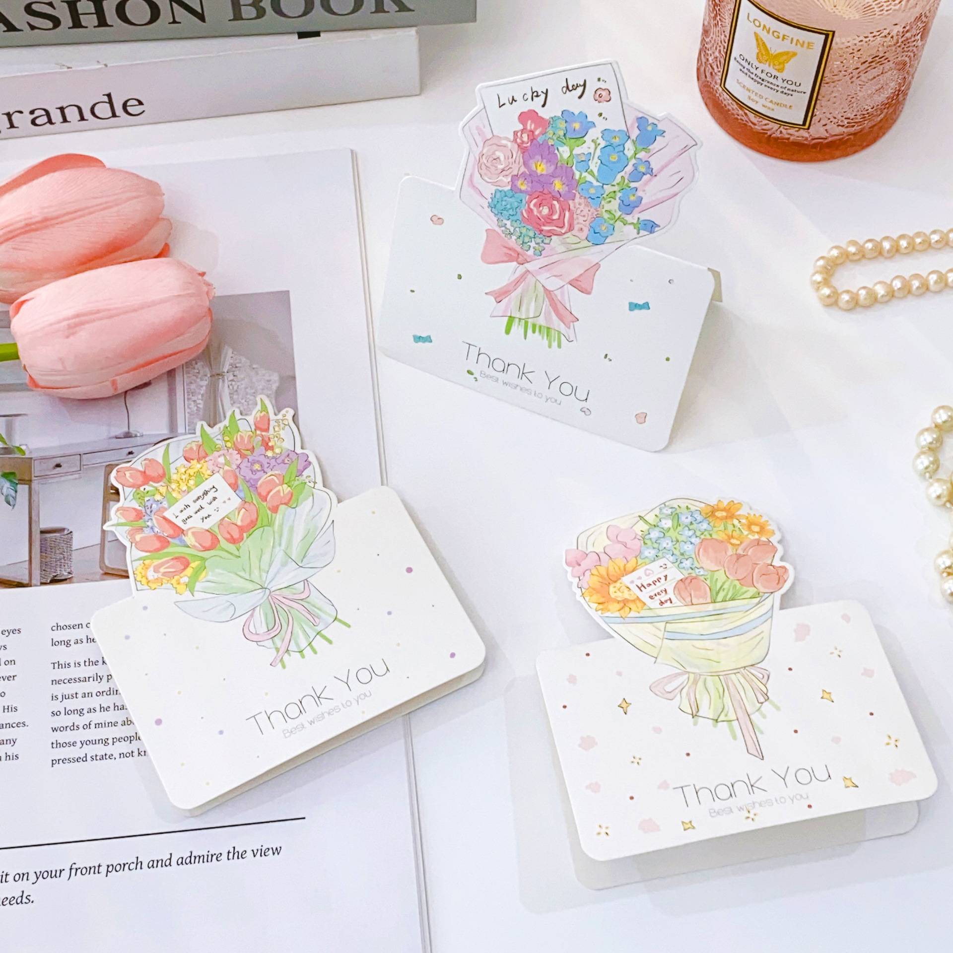 35g Weight Valentine's Day Sweet Letter Flower Paper Holiday Daily Card