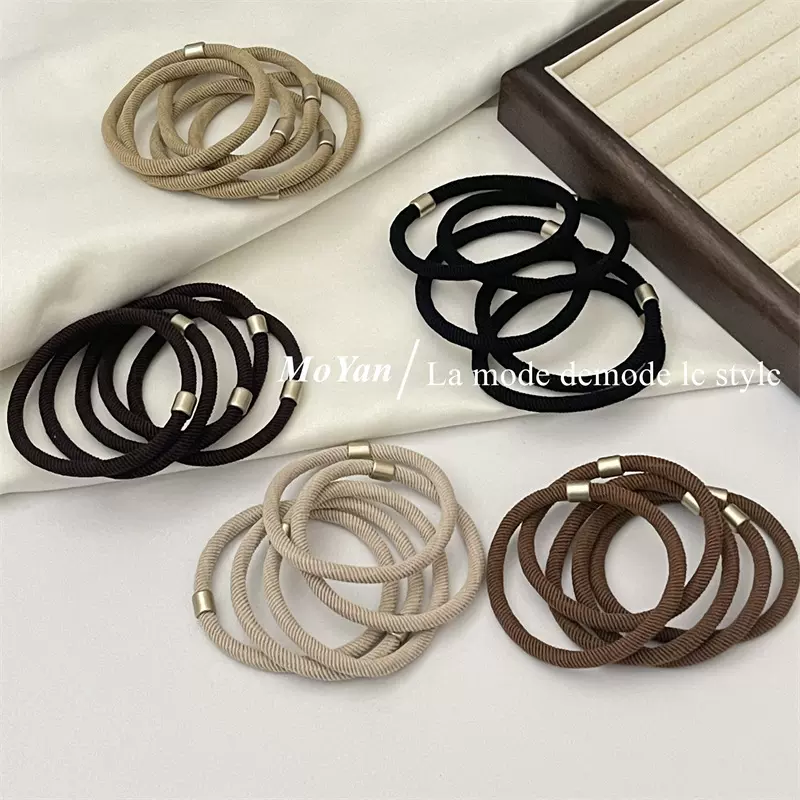 2023年新款橡皮筋高马尾头绳女扎头发高弹力耐用发圈成人发绳皮套