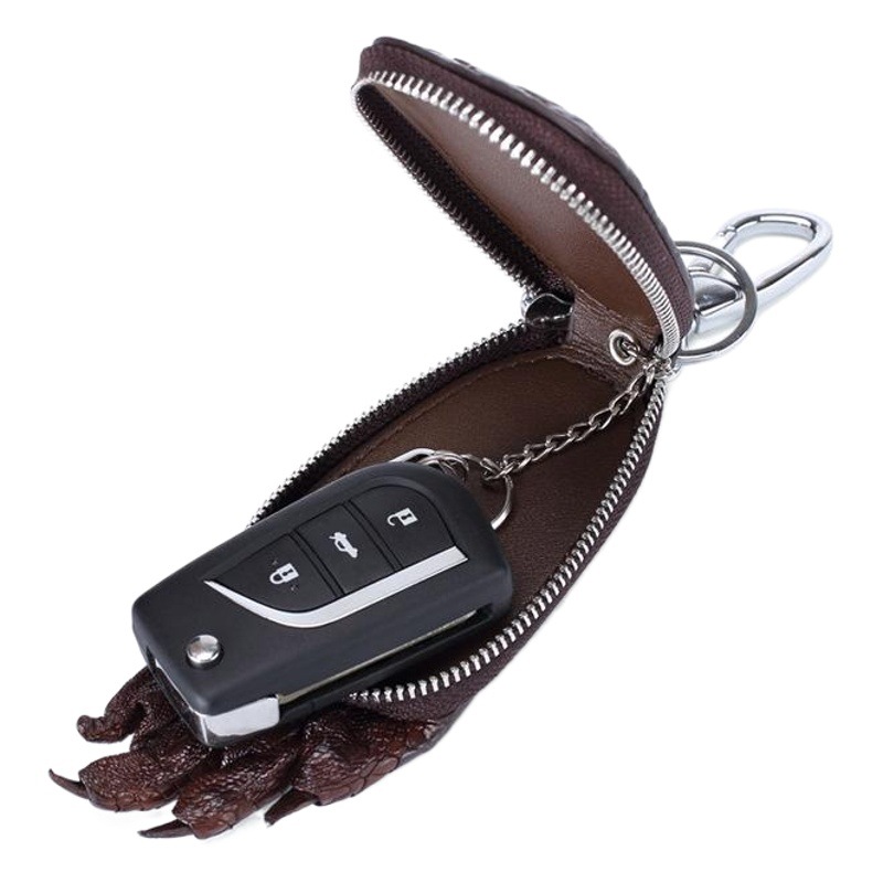 本物のワニの皮のキーはワニの爪のキーを包んで、男女の本革の自動車の鍵はビジネスの車のアクセサリを包みます。