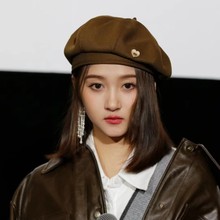 关晓彤同款贝雷帽女冬季韩系大头围显脸小百搭春秋八角帽子画家帽