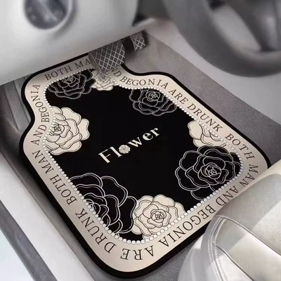 Cross-Border Temu Car All-Season Universal — Avtomobil döşəmə paspasları - ink-flower-a-piece-of-6550cm-second-generation-diatom-mud-in-the-front-row