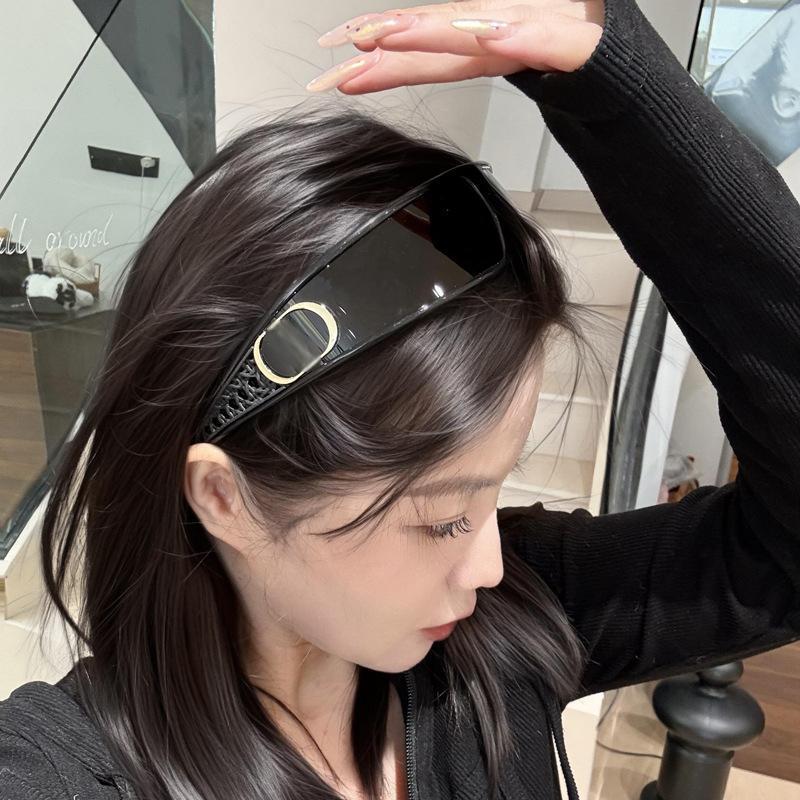 25 new CD futuristic hairband sunglasses women Y2K wind black fashion technology eye protection sunglasses M1U cross border