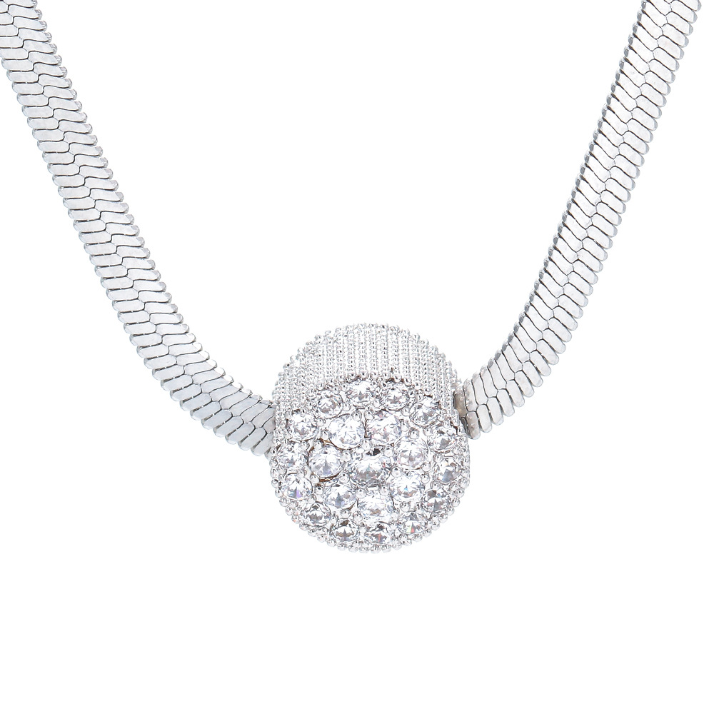 Gold Plated Plating Material Copper Twisted Rope Chain Round Pendant Necklace