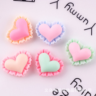 New small size mixed color lace love series diy resin jewelry small accessories cream glue phone case accessories