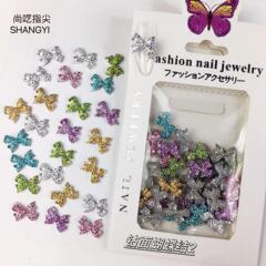 2022新款樹脂美甲飾品鍍色鑽面海星蝴蝶結小熊天鵝雪糕聖誕小鹿甲