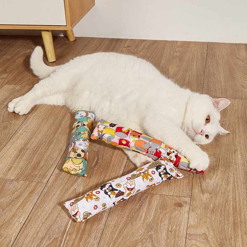 越境猫ミント玩具猫ぬいぐるみ抱き枕猫草を含む歯ぎしり玩具猫抱き枕|undefined