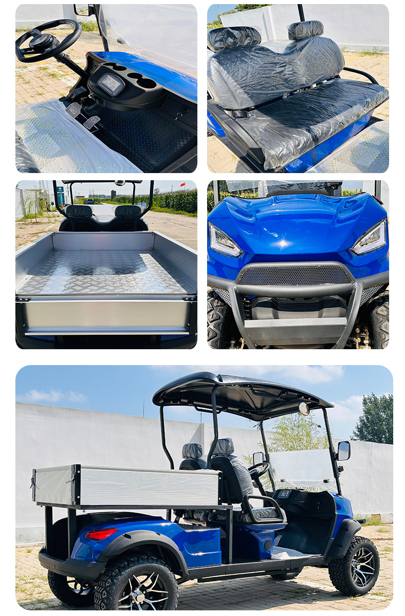Electric Sightseeing Car 2 Seats Four Wheel Golf with Bucket Ball Car Scenic Spot Tourism Shuttle Hotel Reception Mobility Scooter