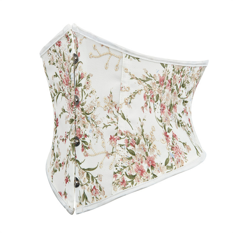 Cortes francesas pequeñas flores frescas dibujo vestido de cintura corto cinturón Aliexpress suministro transfronterizo de bienes