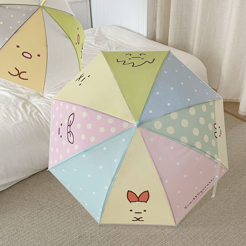 Authentic Cute Cartoon Corner Creature Long-Handle Umbrella, High Aesthetic Value, Poe Frosted, Girly, Rainproof Umbrella for Students Authentic Cute Cartoon Corner Creature Long-Handle Umbrella, High Aesthetic Value, Poe Frosted, Girly, Rainproof Umbrella for Students