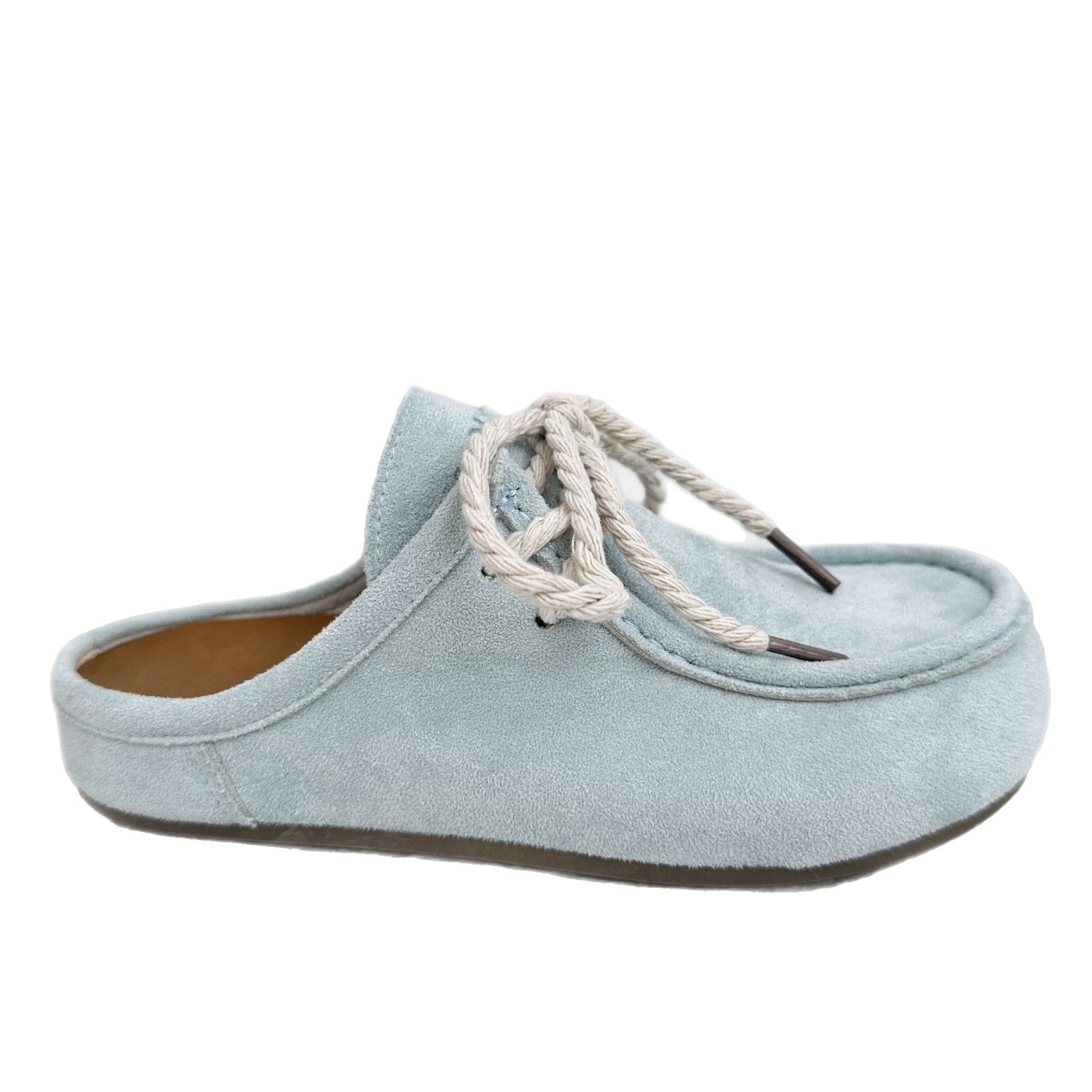 Yuanbo Baotou medio zapatillas para mujeres 2025, verano nuevo transpirable ocio de un pie, zapatos de cabello para mujeres