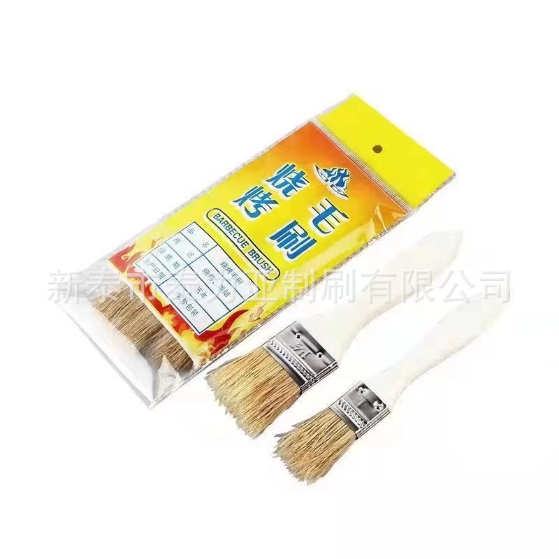 Traje de cepillo de barbacoa de silicona resistente a altas temperaturas para hornear cepillo de plantación de cabello cepillo de aceite sin pelusa conjunto completo de herramientas cepillo de pelo suave cepillo de pelo de cerdo