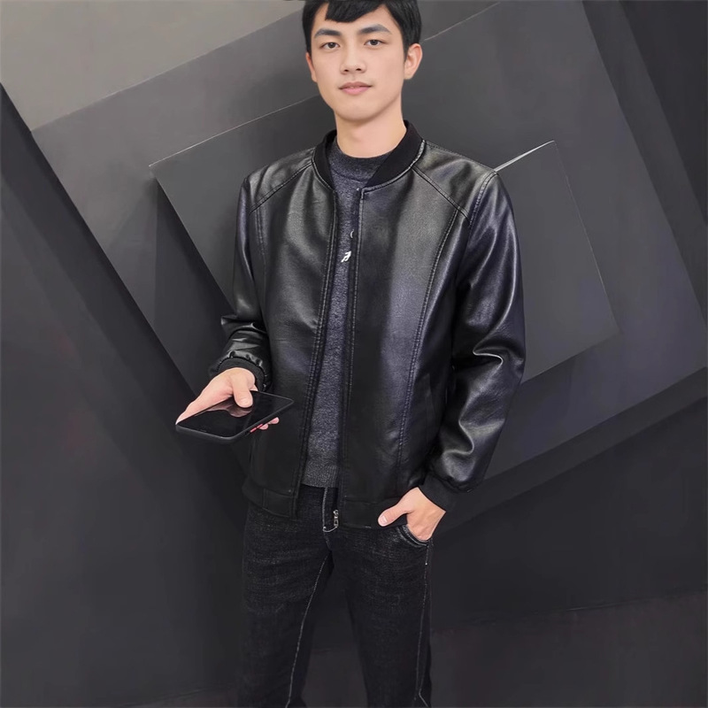 High-end grade spring and autumn foreign trade scissors tail single youth men's PU leather jacket jacket coat clothes men's clothing High-end grade spring and autumn foreign trade scissors tail single youth men's PU leather jacket jacket coat clothes men's clothing
