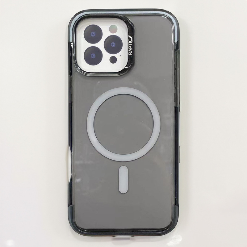 Raptic Mobile Phone Case Suitable for Apple iphone16promax Anti-fall Metal Magnetic Protective Cover Ip16