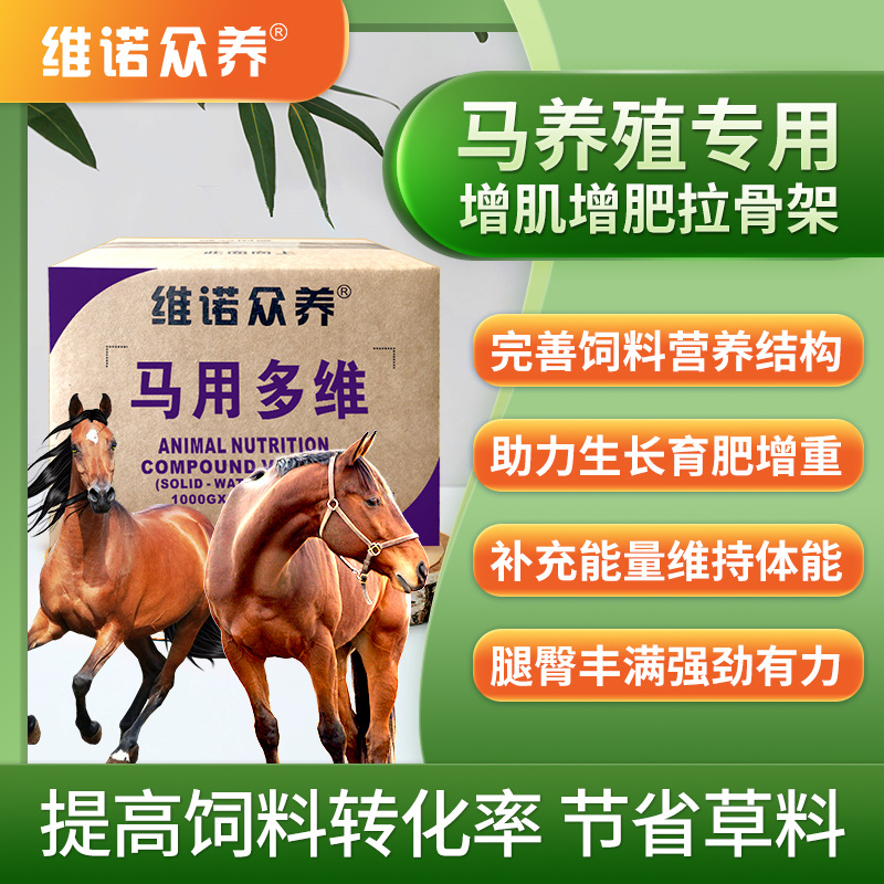 马用多维 维生素预混料补充体能改善生长催肥增重饲料添加剂