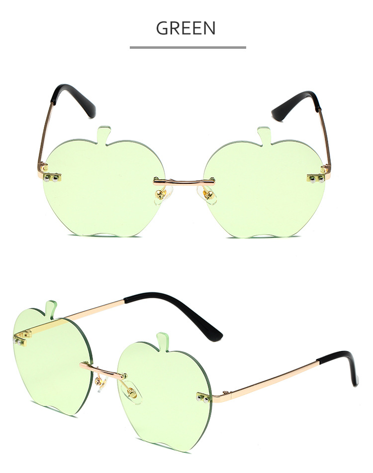 Zonnebrillen voor heren Gepersonaliseerde zonnebrillen Dames montuurloze Apple zonnebrillen Trendy feestdansen Grappige zonnebrillen Zonnebrillen_voghion.com