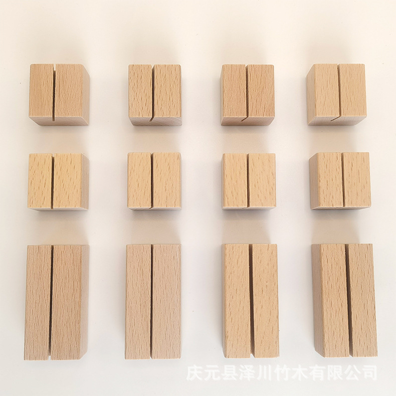 Buche-Kartenhalter Preisschilder Notizhalter Etikettenklemme Memo-Clips Visitenkartenständer Tischkalender Wandkalender Postkarten-Ständer Ausstellungsständer
