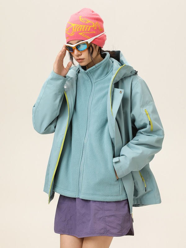 杰克传洋户外轻量化冲锋衣男多巴胺色系三防夹克进藏登山服外套女|undefined