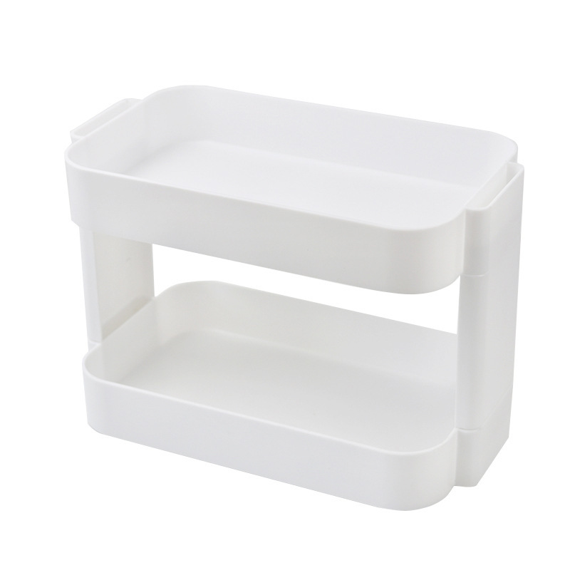 Estantes de escritorio transfronterizos de doble capa de dormitorio cosméticos de oficina estantes de almacenamiento de artículos diversos dormitorios de estudiantes estantes de orden de artefactos