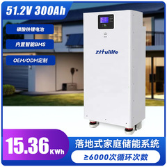 15kwh 51.2V300ah床置き式貯蔵家庭ローラー付き太陽光発電貯蔵リン酸鉄リチウム電池