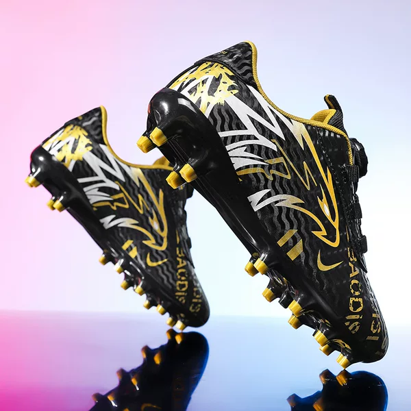 Cross-border children's soccer shoes with rotating buckle, long studs and short studs, for boys and girls, suitable for grass field sports and training