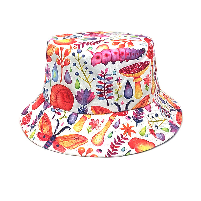 Unisex Casual Hip-hop Mushroom Printing Wide Eaves Bucket Hat display picture 8