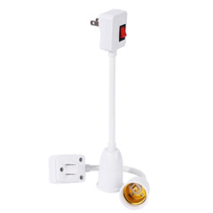 万能ゴムホースソケットシリコンホーススイッチ付きLEDホースE27変換ねじ口ランプヘッド魔球ソフトロッド